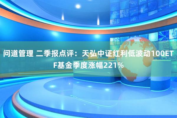 问道管理 二季报点评：天弘中证红利低波动100ETF基金季度涨幅221%